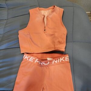Nike Women's Orange Athletic Set